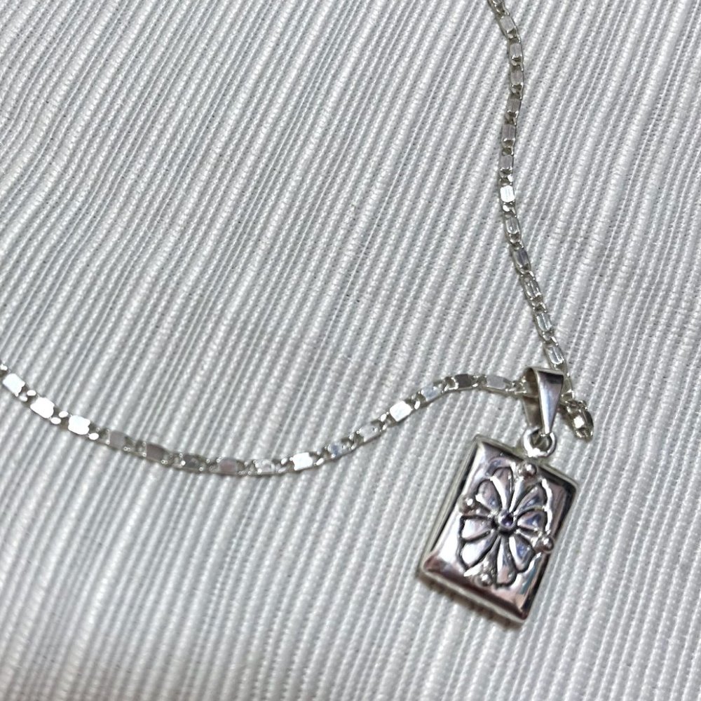 Silver necklace and locket both marked 925